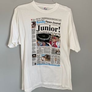 Dale Earnhardt Jr Rare Vintage Junior! Celebratory XL Hanes shirt EUC July 2001